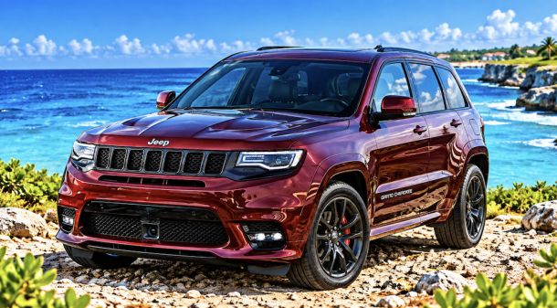 Jeep Grand Cherokee V6 rood met Sunroof 